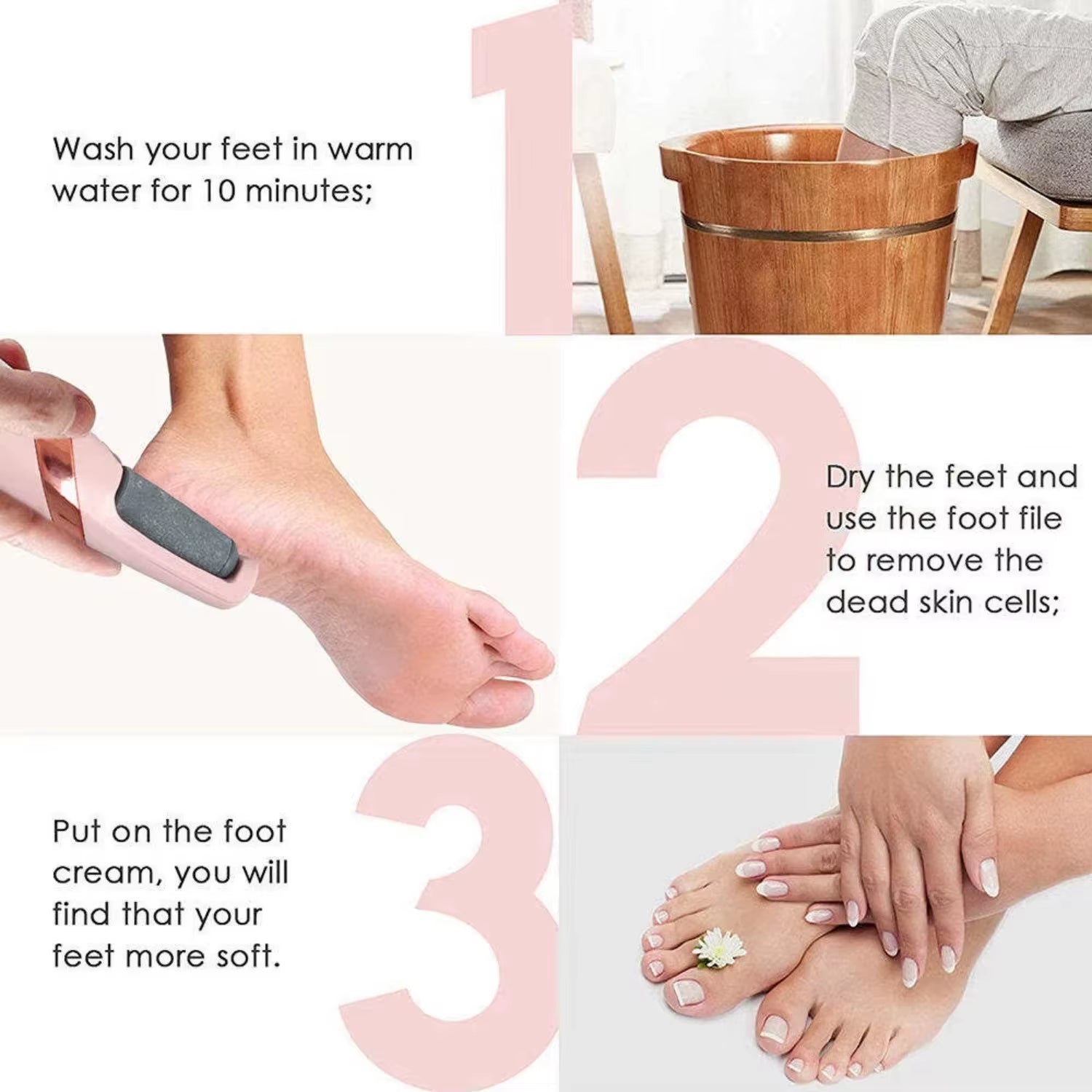 Rechargeable Cordless Electric Callus Remover for Smooth Heels - Perfect for Men & Women!