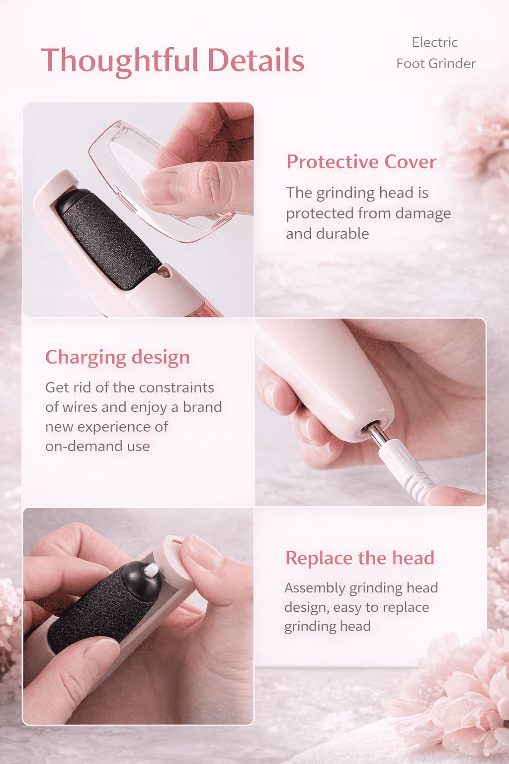 Rechargeable Cordless Electric Callus Remover for Smooth Heels - Perfect for Men & Women!