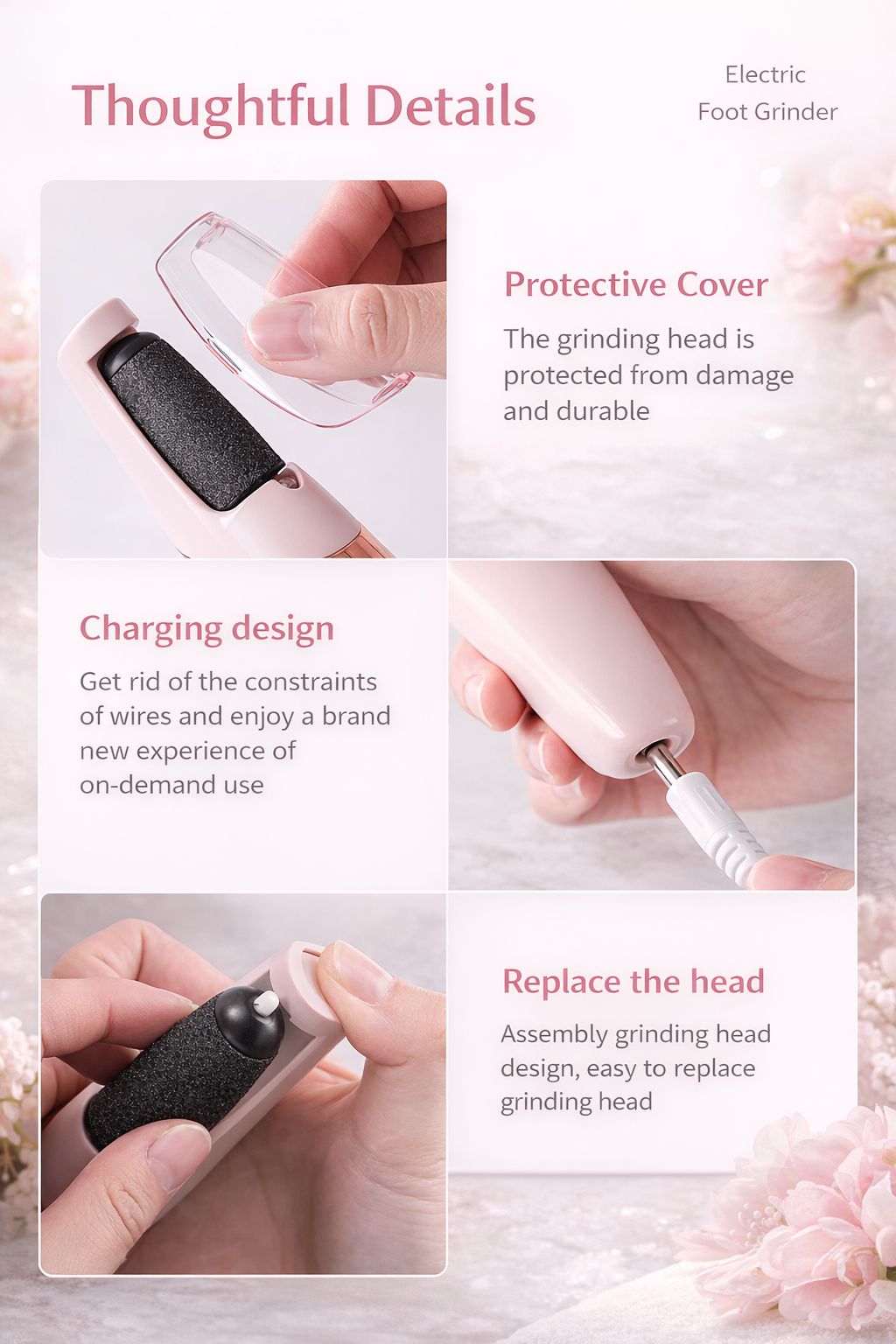 Rechargeable Cordless Electric Callus Remover for Smooth Heels - Perfect for Men & Women!